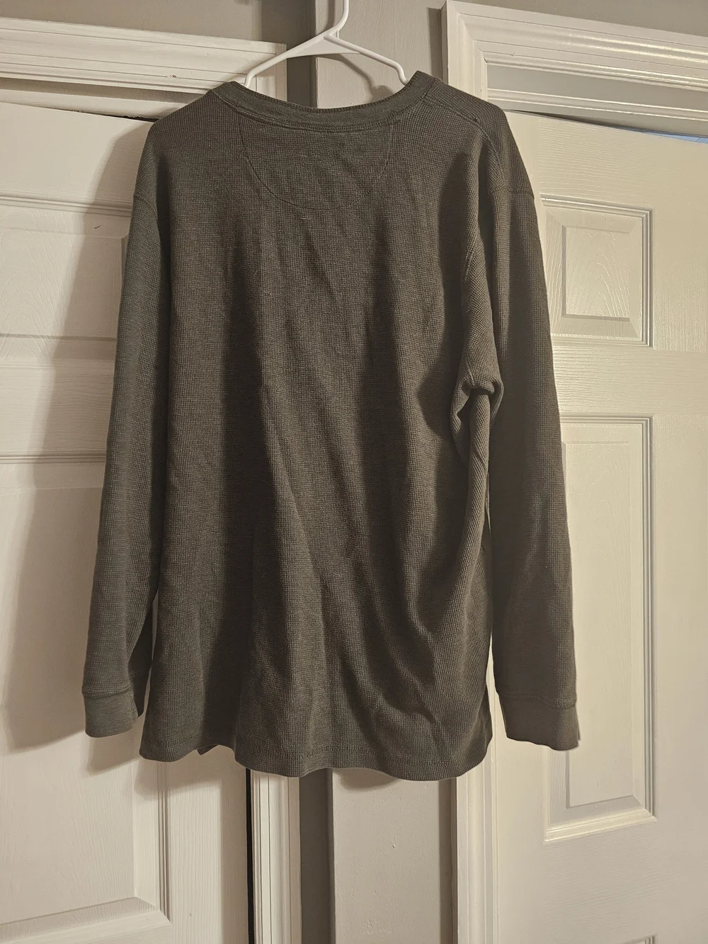 Men's Olive Green Henley Sweater
